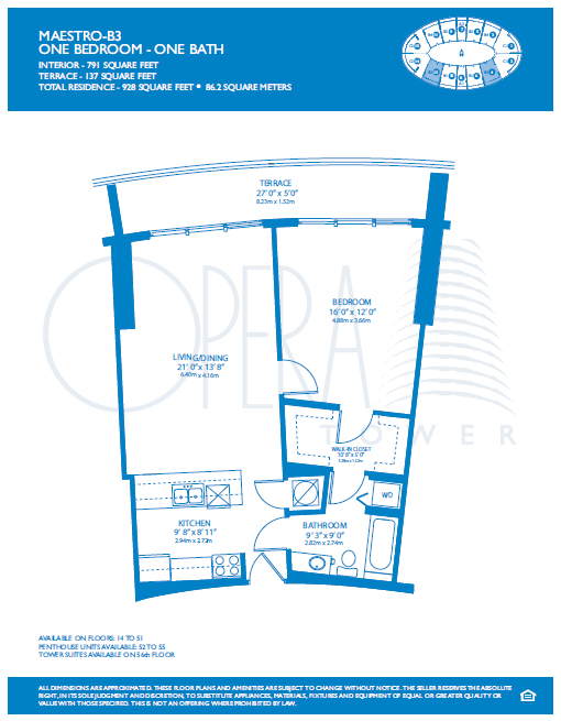 Opera Tower Condos for Sale and Rent Floor Plans